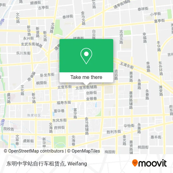 东明中学站自行车租赁点 map