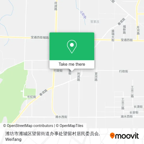 潍坊市潍城区望留街道办事处望留村居民委员会 map