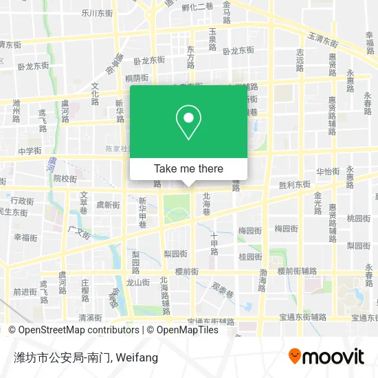 潍坊市公安局-南门 map