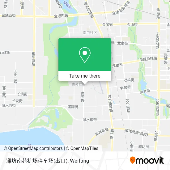 潍坊南苑机场停车场(出口) map