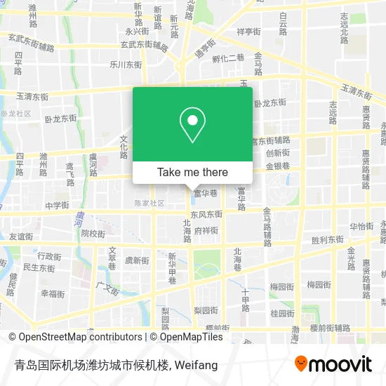 青岛国际机场潍坊城市候机楼 map