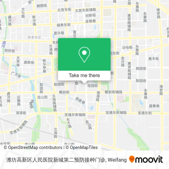 潍坊高新区人民医院新城第二预防接种门诊 map