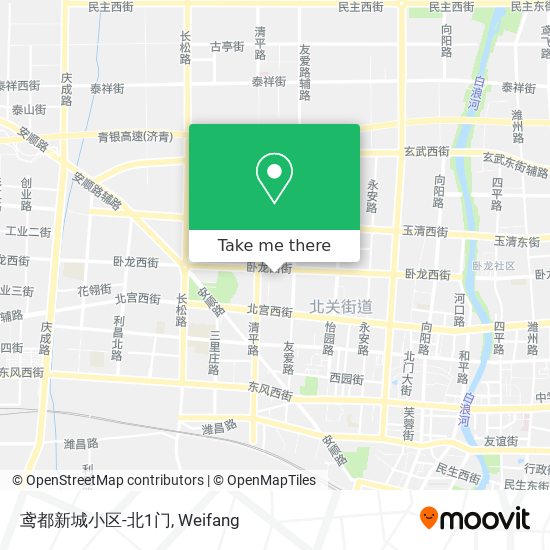 鸢都新城小区-北1门 map