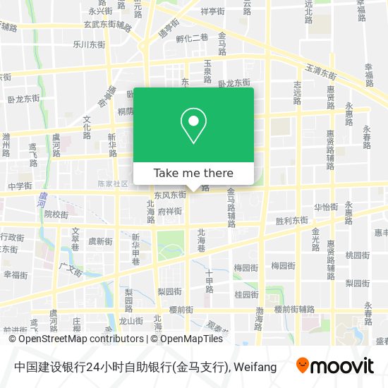 中国建设银行24小时自助银行(金马支行) map
