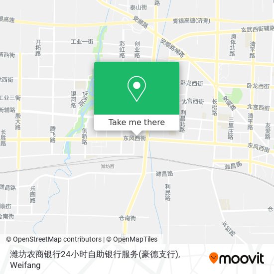 潍坊农商银行24小时自助银行服务(豪德支行) map