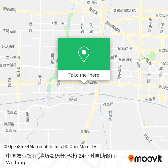 中国农业银行(潍坊豪德分理处)-24小时自助银行 map
