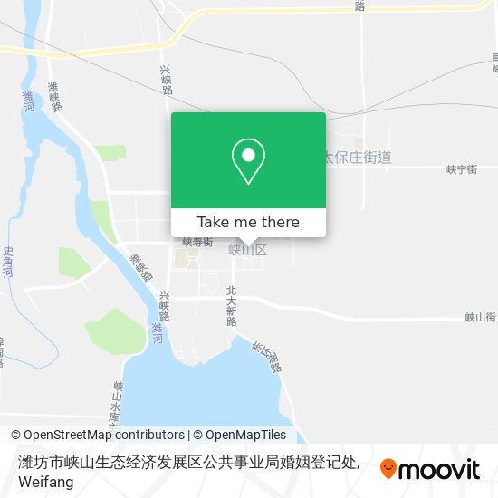 潍坊市峡山生态经济发展区公共事业局婚姻登记处 map
