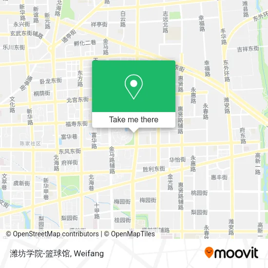 潍坊学院-篮球馆 map