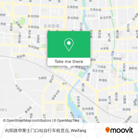 向阳路华莱士门口站自行车租赁点 map