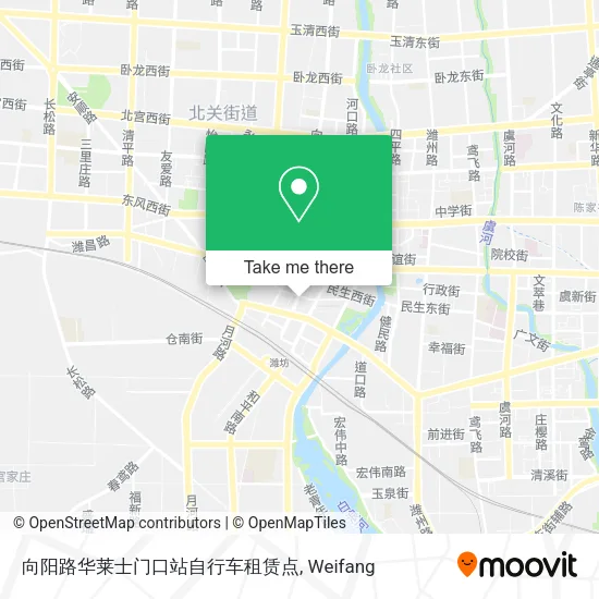 向阳路华莱士门口站自行车租赁点 map