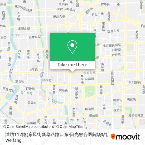 潍坊112路(东风街新华路路口东-阳光融合医院场站) map
