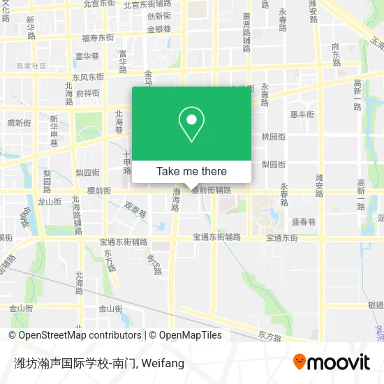 潍坊瀚声国际学校-南门 map