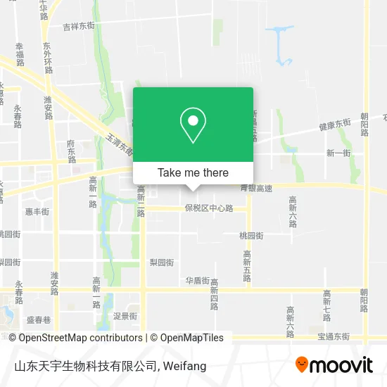 山东天宇生物科技有限公司 map