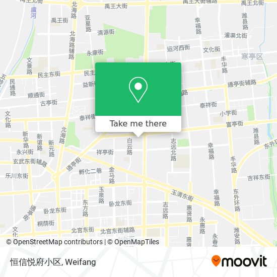 恒信悦府小区 map