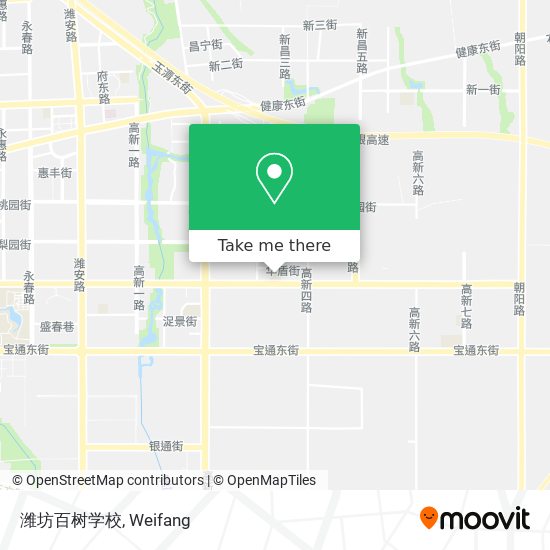 潍坊百树学校 map