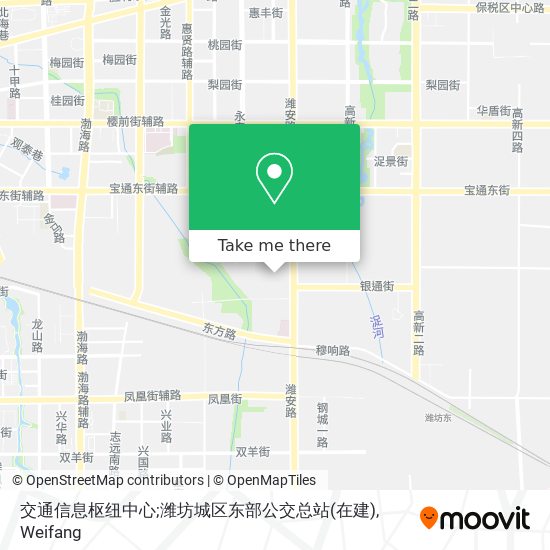 交通信息枢纽中心;潍坊城区东部公交总站(在建) map