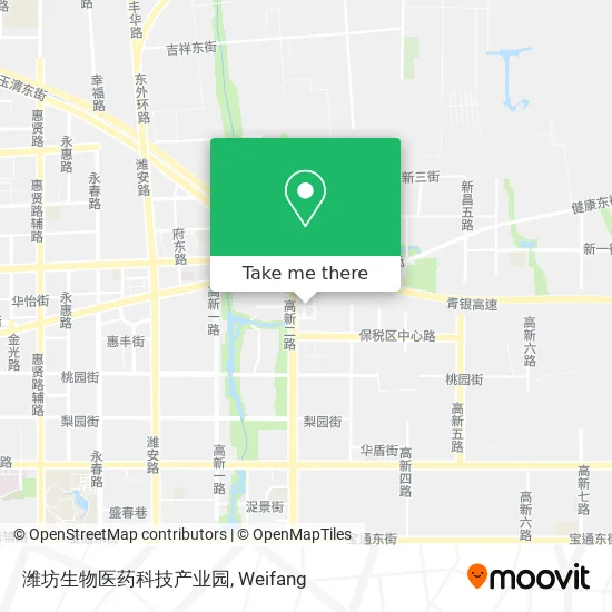 潍坊生物医药科技产业园 map