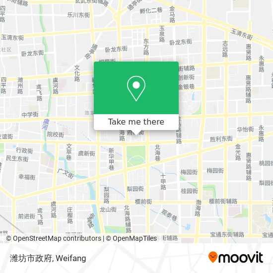 潍坊市政府 map
