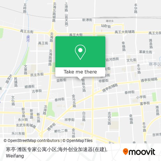 寒亭·潍医专家公寓小区;海外创业加速器(在建) map