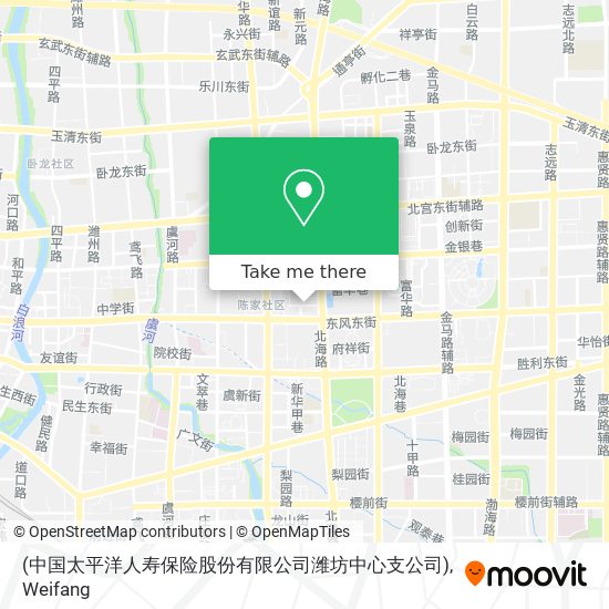 (中国太平洋人寿保险股份有限公司潍坊中心支公司) map