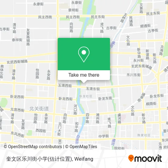 奎文区乐川街小学(估计位置) map