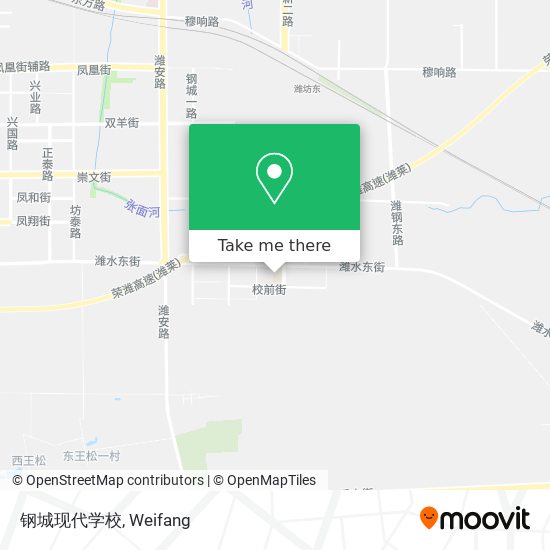 钢城现代学校 map
