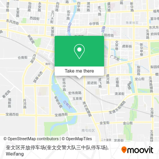 奎文区开放停车场(奎文交警大队三中队停车场) map