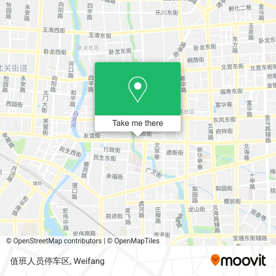 值班人员停车区 map