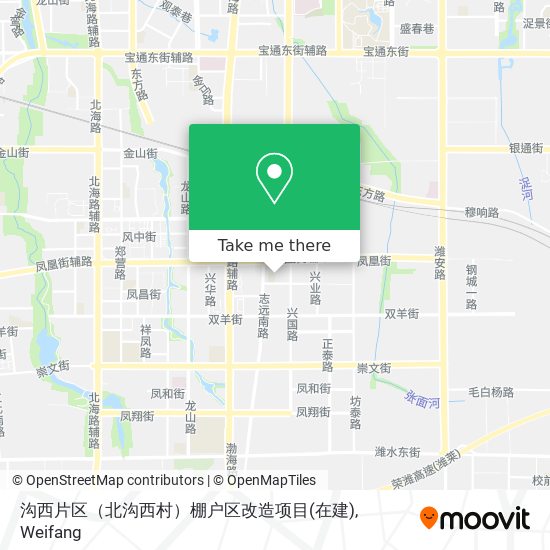 沟西片区（北沟西村）棚户区改造项目(在建) map