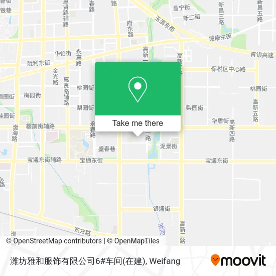 潍坊雅和服饰有限公司6#车间(在建) map