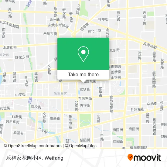 乐得家花园小区 map