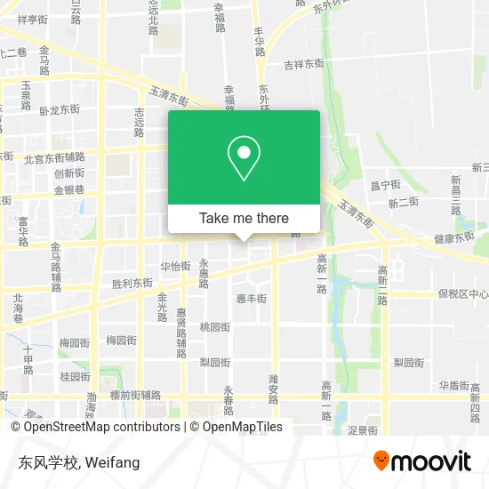 东风学校 map