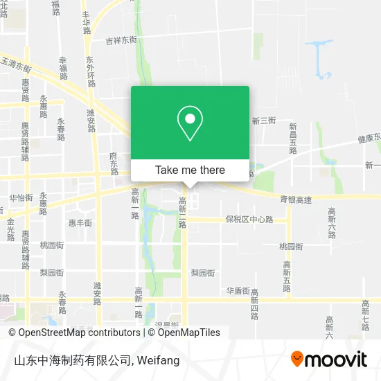 山东中海制药有限公司 map