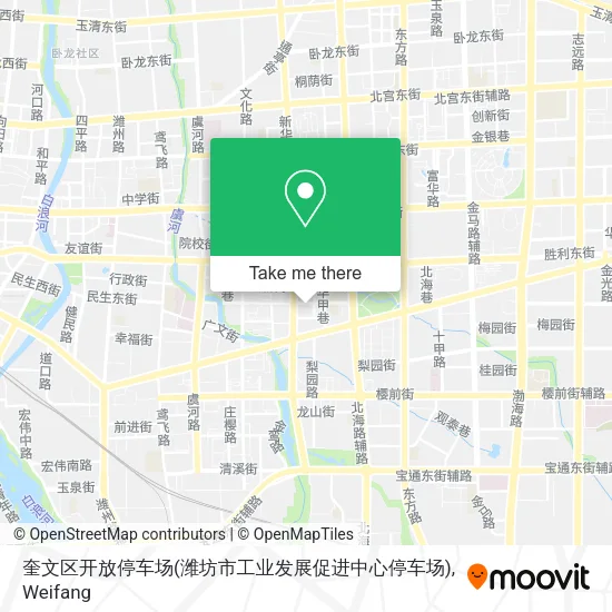 奎文区开放停车场(潍坊市工业发展促进中心停车场) map