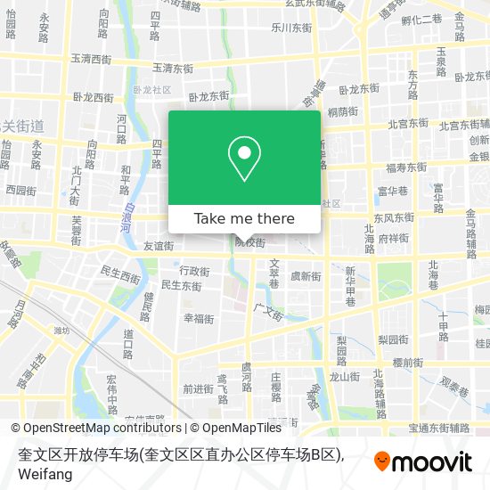 奎文区开放停车场(奎文区区直办公区停车场B区) map