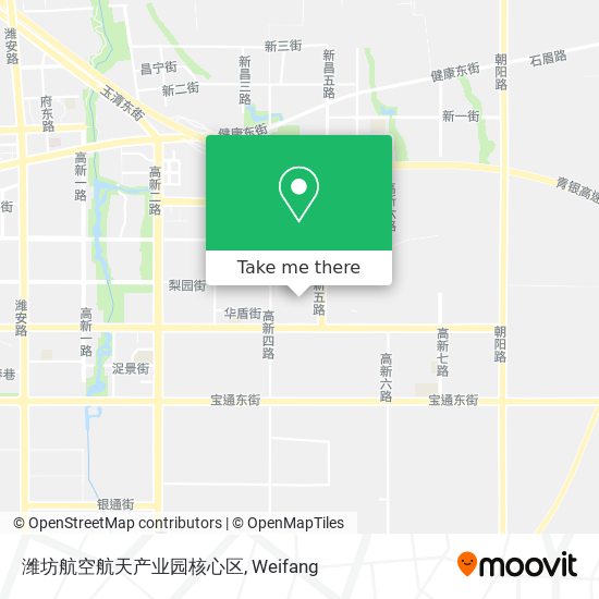 潍坊航空航天产业园核心区 map