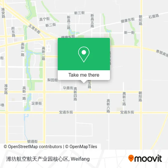 潍坊航空航天产业园核心区 map