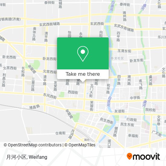 月河小区 map