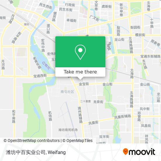潍坊中百实业公司 map