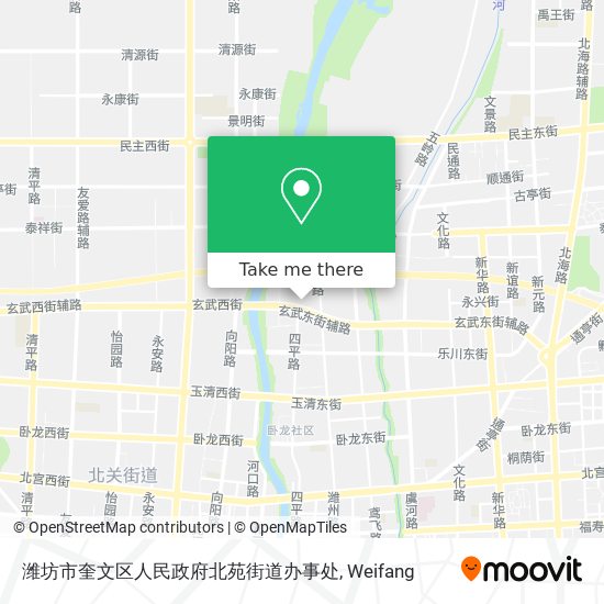 潍坊市奎文区人民政府北苑街道办事处 map