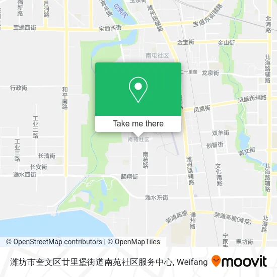 潍坊市奎文区廿里堡街道南苑社区服务中心 map