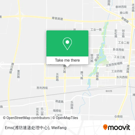 Ems(潍坊速递处理中心) map