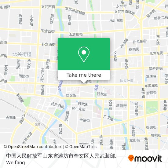 中国人民解放军山东省潍坊市奎文区人民武装部 map