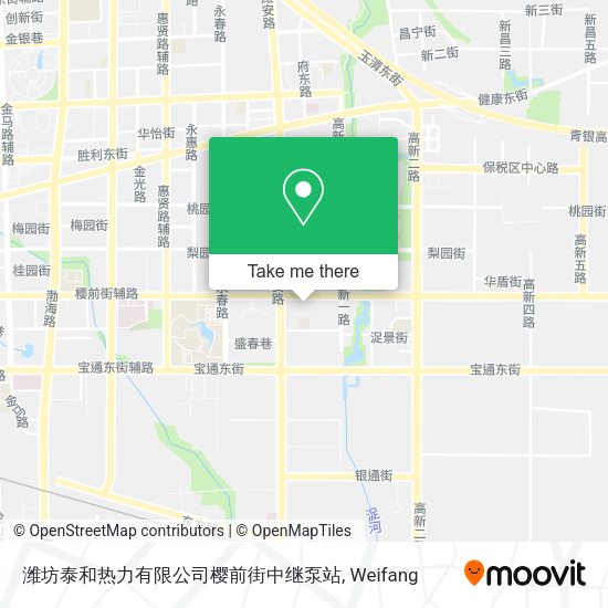 潍坊泰和热力有限公司樱前街中继泵站 map