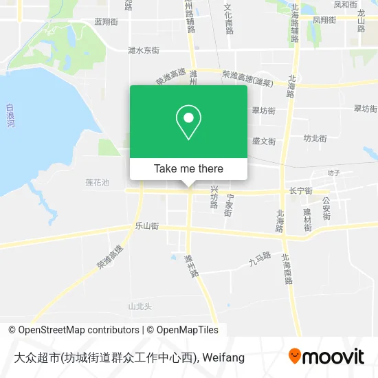 大众超市(坊城街道群众工作中心西) map