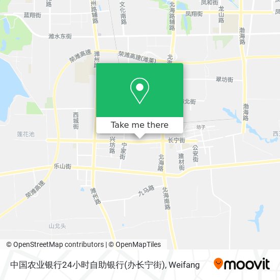 中国农业银行24小时自助银行(办长宁街) map
