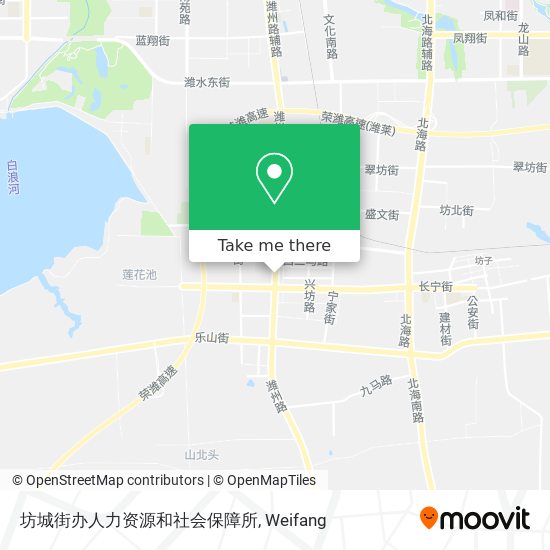坊城街办人力资源和社会保障所 map