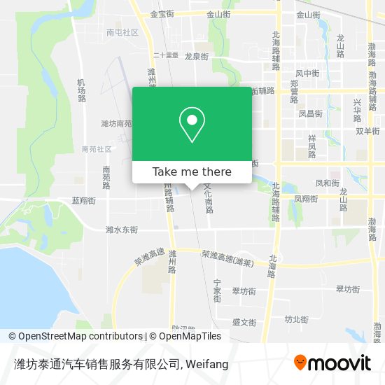 潍坊泰通汽车销售服务有限公司 map