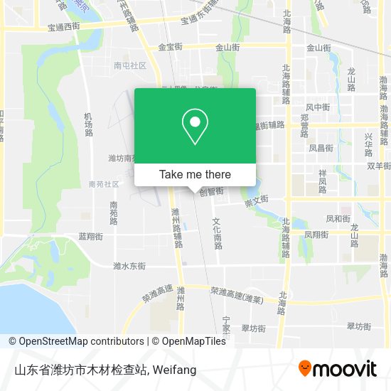 山东省潍坊市木材检查站 map