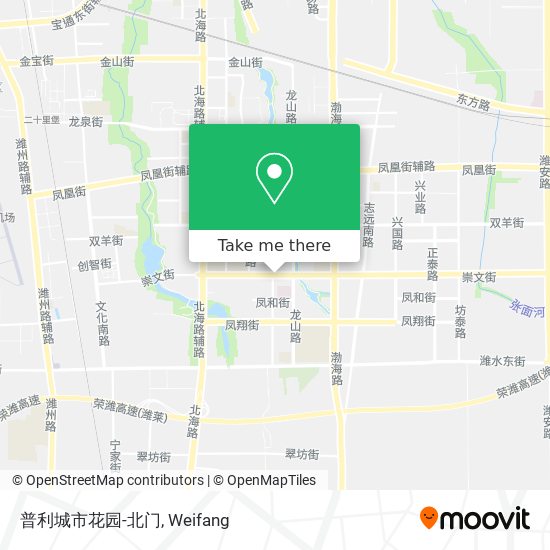 普利城市花园-北门 map